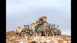 FENDT 930 VARIO  CASE 821G  BERGMANN  KALKSCHLAMMAUSBRINGUNG [upl. by Seeto]