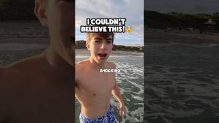 It Went Right Under Me😨scary shortsviral shortsvideo stories funny surfing beach ocean [upl. by Dnomder437]