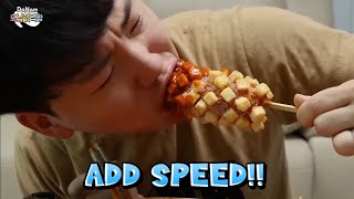 Donam Asmr🍲 Corndog Tteobokki n Kimbab  add speed [upl. by Latimer924]