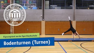 Bodenturnen Turnen  Eignungstest an der Sporthochschule [upl. by Ynnelg]