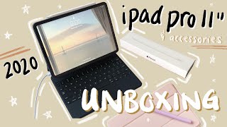 🍎 2020 iPad Pro 11“ unboxing  accessories [upl. by Barb534]