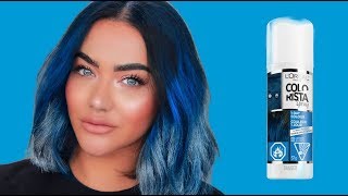 HOW TO ACHIEVE BLUE HAIR with Loréal COLORISTA [upl. by Cynera186]