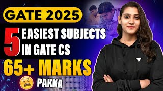 5 Easiest Subject in GATE CSE to Score 65 marks  GATE 2025 [upl. by Adihahs]