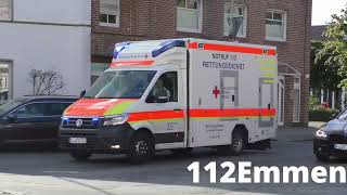 RTW 2 Meppen Ems auf Einsatsfahrt zu Krankenhaus Ludmillenstift [upl. by Madalena203]