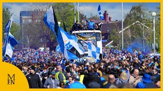 Stockport County celebrate promotion to League One with huge parade [upl. by Ameg]