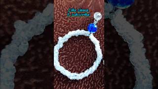 Diy easy beaded earrings 💙💙 viral art shorts trending shortsfeed diy beautiful [upl. by Noitsirhc]