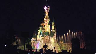 Disneyland Paris Illuminations Display with Fireworks amp Water Fountains Cinderella Music [upl. by Ecikram]