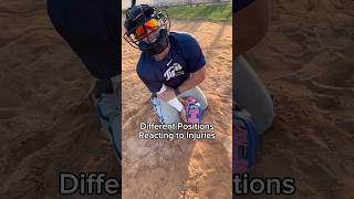 Different Positions Reacting to Injuries 🤣 baseball comedy sports [upl. by Ruthie]