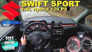 2021 Suzuki Swift Sport 14 Boosterjet Hybrid 129 PS COUNTRY ROAD DRIVE POV [upl. by Rai]