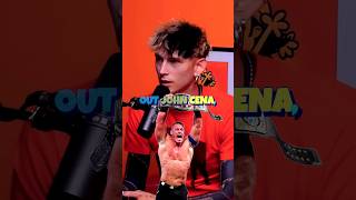 MGK shouts out f the Rock during John Cenas entrance WWE [upl. by Tori]