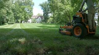 MOW YOUR GRASS HIGHER TO MAKE BETTER STRIPES IN YOUR LAWN lawncare landscaping mowing lawnlife [upl. by Travers485]