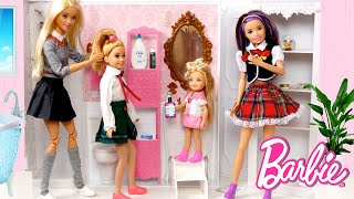 Barbie Dolls School Morning Routine  Dreamhouse Adventures Toys [upl. by Erle247]