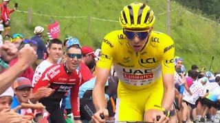 TOUR DE FRANCE 2024  Le tournant du Tour  Le moment où Pogacar a lâché Vingegaard au Pla dAdet [upl. by Akselaw]