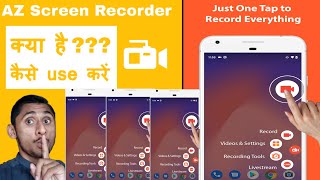 AZ Screen Recorder Kaise Use Kare  Best Screen Record Apphow to use az screen recorderfullguide [upl. by Caldwell832]