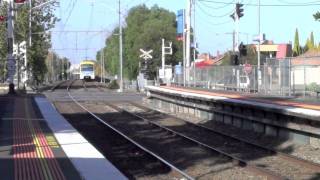 Trains coming into Moonee Ponds Melboune Victoria Austalia Craigieburn Line [upl. by Tally774]