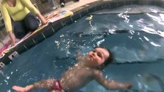 Kira Collins teaches Infant Self Rescue Swimming Class [upl. by Marden]