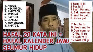 Menghafal kalender Jawa seumur hidup cara mudahsimpel dan akurat primbonjawa [upl. by Eedyak]