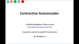 Contractive Autoencoder [upl. by Marquez]