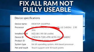 Fix All RAM Not Fully Usable in Windows 11  10  8  7  How To Make Installed ram full usable [upl. by Krasner]