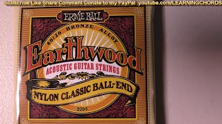 How to Change Classical Guitar Strings step by step restring Ernie Ball Earthwood Folk Ball End [upl. by Alduino813]