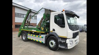 VOLVO FL EURO 6 18 TONNE SKIP LOADER 2016  GN66 SXX [upl. by Annaul262]