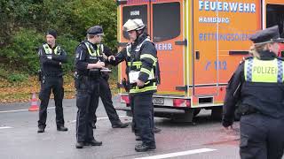 Schwerer Verkehrsunfall an Auffahrt zur A1 in Billstedt [upl. by Alamat]