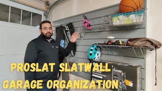 Installing Home Depot Proslat Slatwall Panel  Super Easy Garage Organization [upl. by Nilla888]