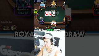 ROYAL FLUSH VS FLUSH 🤯 poker shorts [upl. by Orfinger356]