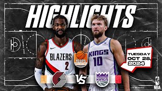 Portland Trail Blazers vs Sacramento Kings Half 1 Highlights  October 28 2024  202425 NBA Season [upl. by Cami]