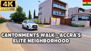 Exploring Cantonments A walk Through Accras Elite Neighborhood4K Walking Tour [upl. by Arianna348]