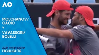 CacicMolchanov v BolelliVavassori Highlights  Australian Open 2024 Third Round [upl. by Eive382]