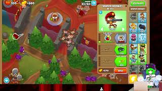 Bloons TD6 Ravine Hard Round 63 Fail [upl. by Anirtik]