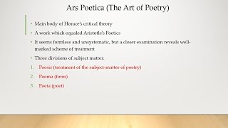 Horace  NTA UGC NET ENGLISH Literary Criticism and Theory [upl. by Auston194]