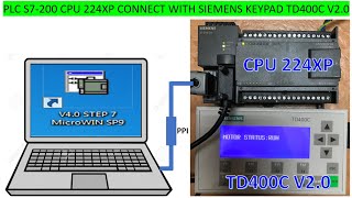 How to connect keypad TD400C V20 with PLC S7200 CPU 224XP [upl. by Gianni682]