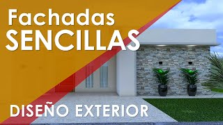 ✔️✔️ FACHADAS DE CASAS SENCILLAS Casas con fachadas bonitas elegantes y económicas [upl. by Penoyer]