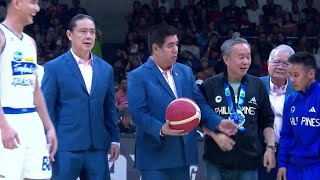 Nesthy Petecio shares fun moment during tipoff  PBA Season 49 Governors’ Cup [upl. by Chaney839]