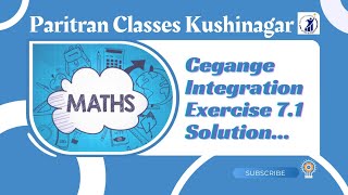 Cegange Integration Exercise 71 Solution maths jee paritranclasses kushinagar kasia [upl. by Godden943]