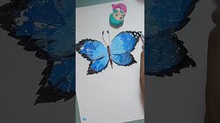 DIY Easy Butterfly idea ll shorts ll ytshorts ll howtomake ll art ll viralsong ll butterfly [upl. by Anerev]