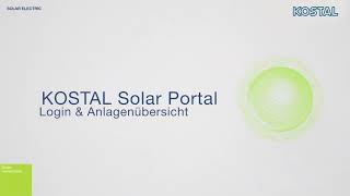 KOSTAL Solar Portal Login und Anlagenübersicht [upl. by Kerek796]