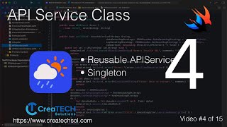 SwiftUI Weather App 4 Creating an APIService Singleton Class [upl. by Anawd]