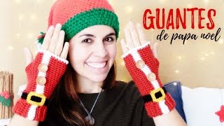 GUANTES de PAPA NOEL a crochet  DESPEDIDA NAVIDEÑA  Ahuyama Crochet [upl. by Akinak59]