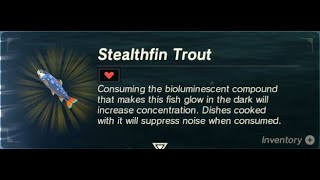 Stealthfin Trout  Farming Location  Zelda BOTW [upl. by Lipscomb]