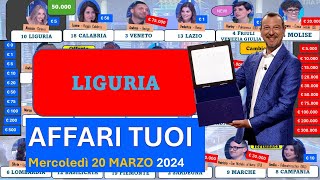 Affari tuoi mercoledì 20 marzo 2024 con la Liguria I pacchi aperti in ordine [upl. by Moss]