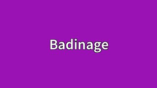 Badinage Meaning [upl. by Nnovahs]