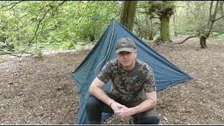 Constructing A Pyramid Closed Tarp Tent [upl. by Acile]