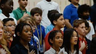 National Anthem Project Ceremony at Christa McAuliffe Middle [upl. by Llednol979]