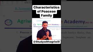 Characteristics of Poaceae Gramineae Family by PK Sir agta agriculture viral video biology [upl. by Ennalyrehc]