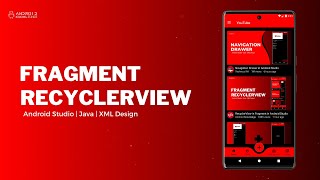 RecyclerView in Fragment in Android Studio using Java  YouTube Clone [upl. by Lemmueu]