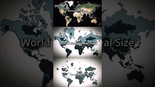 World Map Vs Real Size  The Shocking Differencesshorts [upl. by Arta]