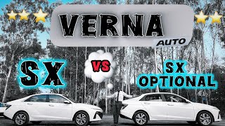 verna sx ivt vs sx optional ivt comparison review with benefits advantage  verna ivt 2024 [upl. by Loris]